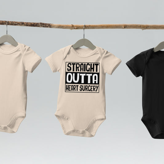 Straight Outta Heart Surgery Organic Onesie